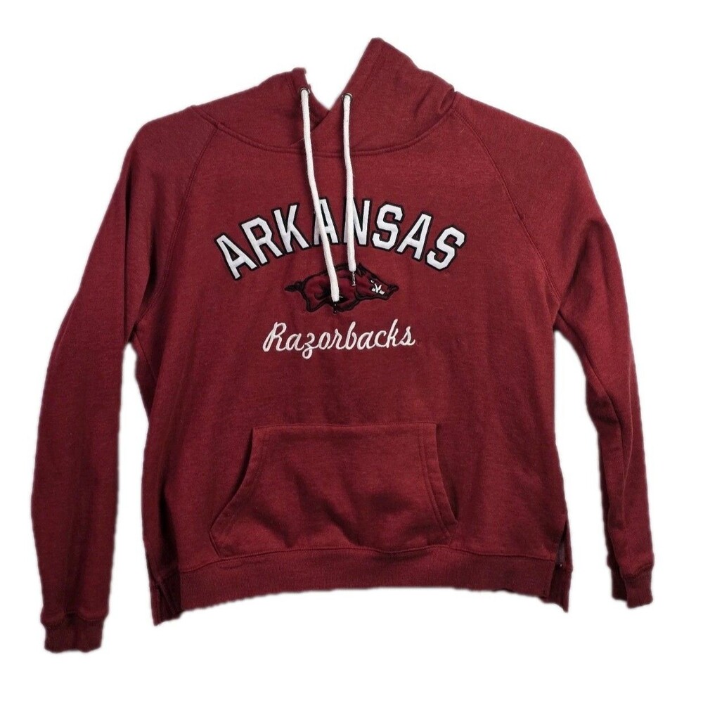 Arkansas Razorbacks Mens Small Burgundy Hoodie Pullover‎ Sweatshirt NCAA
